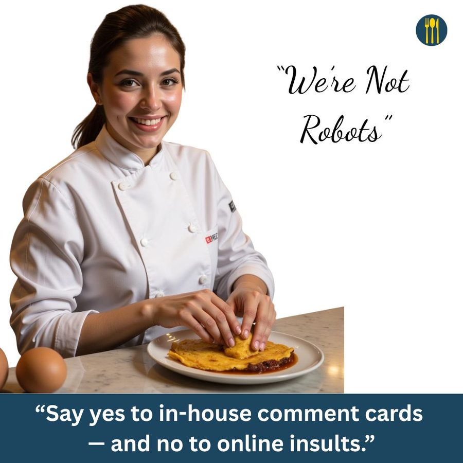 We're not robots - hospitality team member
